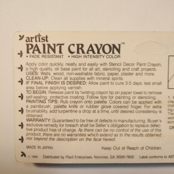 Artist Paint Crayon Forrest Green Stenciler 26541 - Picture 7 of 7
